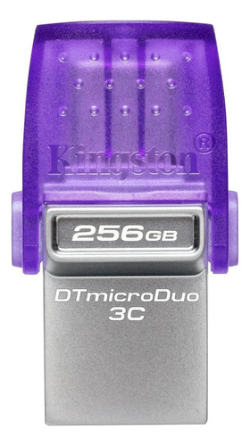 Pendrive Kingston Datatraveler Microduo 3c 256 Gb 3.2 Gen 1 Color Púrpura