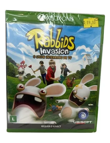 Jogo Rabbids E Kicking Xbox 360 Kinect Midia Fisica em Promoção na