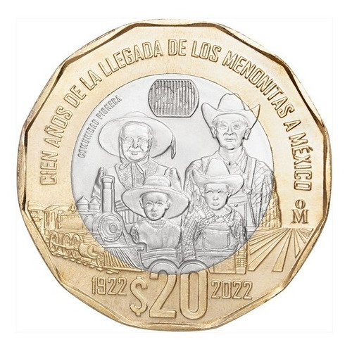 20 Pesos 100 Años De La Llegada De Los Menonitas A México