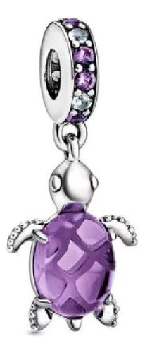 Charm Tortuga Mar Morada Plata S925 Para Pandora (outlet)