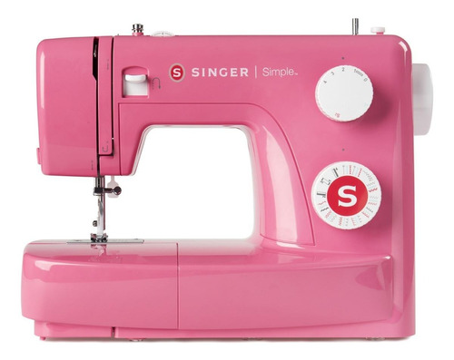 Máquina de costura reta Singer Simple 3223 portátil rosa 127V