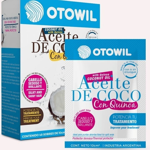 Imagen 2 de 10 de Protector Termico Aceite De Coco C/ Quinoa Caja X48uni.