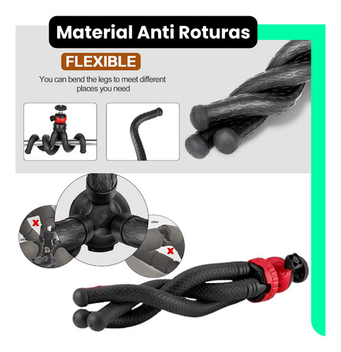 Tripode Gorila Flexible De 30 Cm Para Celular Y Camara De Fotografia Videos Flexible Con Soporte Selfie Para Telefono Gxtronics