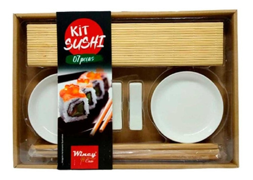 Conjunto Culinária Japonesa Louça Acessórios Sushi Temaki