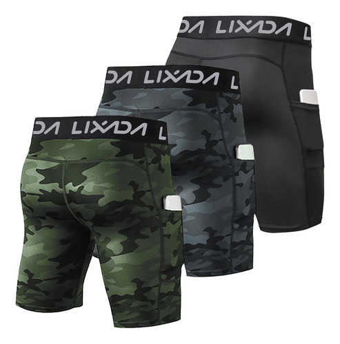 Pantalones Cortos Lixada Para Hombre Con Active Pack Workout