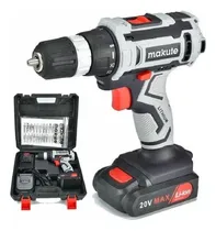 Comprar Taladro  Atornillador 20v 2bat  Valija Cargador Makute