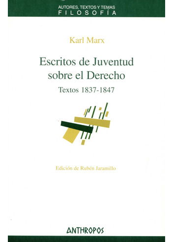 Libro Escritos De Juventud Sobre El Derecho