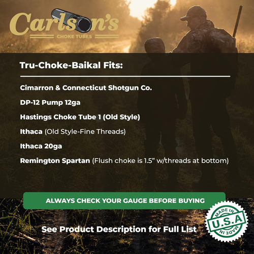 Tubos De Estrangulación Carlsons Calibre 12 Para Tru-choke |
