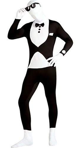 Rubie's Adult Tuxedo 2nd Skin Zentai Super Suit, Negro