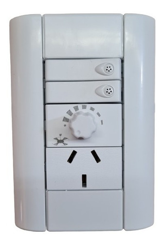 Llave Dimmer Variador Ventilador Jeluz Verona 2 Punto Y Toma