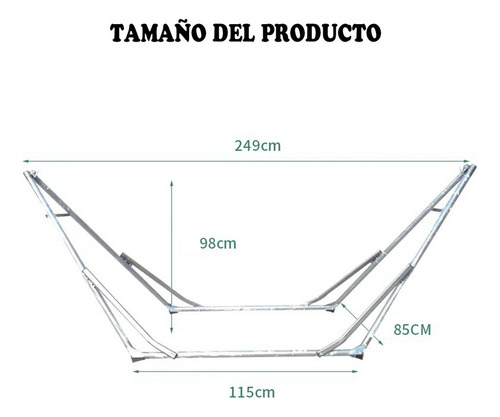 Hamaca Unipersonal Portátil De Doble Uso Con Base De Apoyo