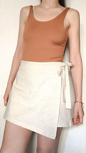 Short Pollera Lino Skort