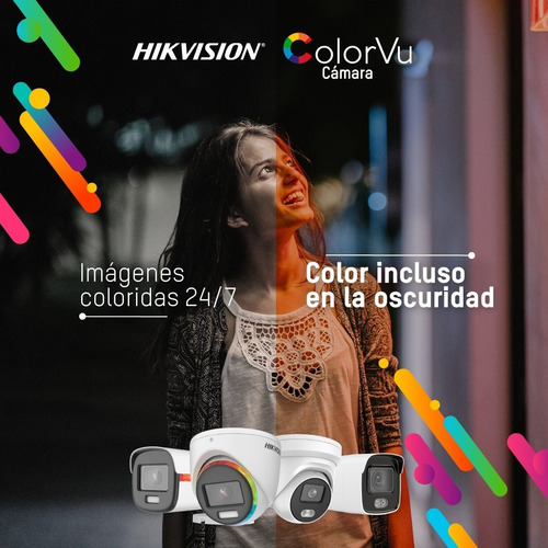 Imagen 7 de 10 de Camara Hikvision Colorvu 2mpx 2.8mm Domo