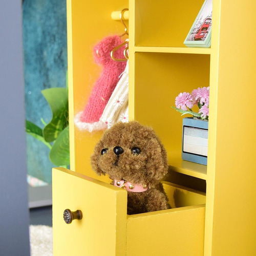 Armario Para Casa De Muñecas A Escala 1/12, Muebles En
