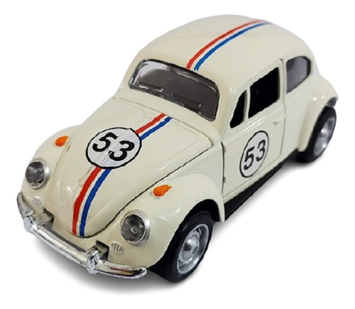 Película en miniatura con forma de escarabajo Ferro Fusquinha Herbie 53, color tradicional, juguete If My Beetle Talke