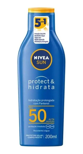 Protetor Solar Nivea Sun Fps 50 Protect & Hidrata 200ml