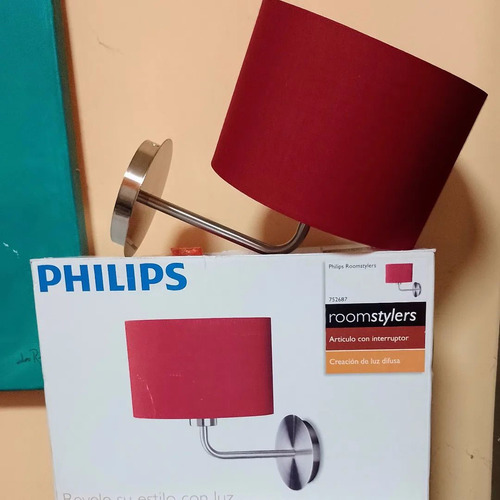 Lampara De Pared Philips Roomstylers Bordeo-rojo