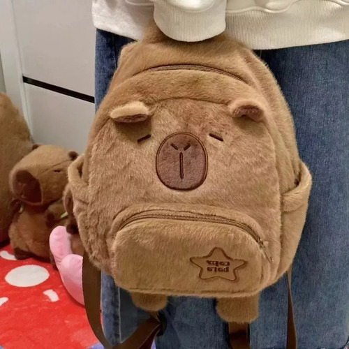 Mochila Capibara De Peluche Kawaii De Moda El Mejor Regalo