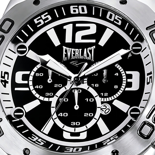 Relógio Masculino Everlast Prateado A Prova D'água 100 M E549