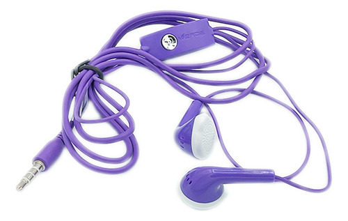 Fone De Ouvido Com Fio Microfone Plug 3.5mm P2 Cor Roxo