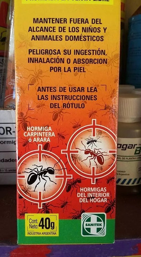 Imagen 4 de 5 de Gel Jeringa Cebo Hormigas Atrae Y Mata Hormiguicida 40 Grs.