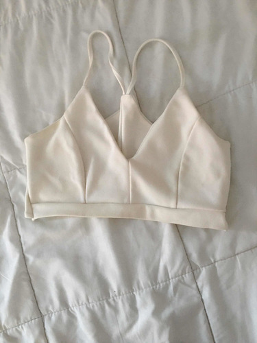 Crop Top De Fiesta Color Crema