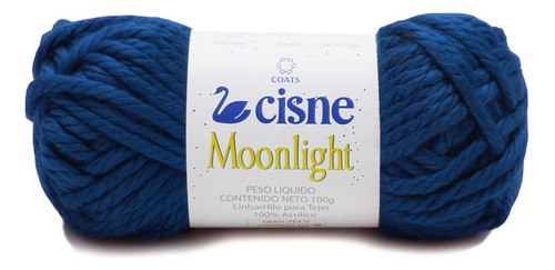 Fio Moonlight Cisne 100g Tex 1923 100% Acrílico 52 Metros Cor 01035- Azul Escuro