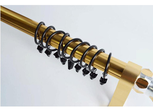 6 X 12x Anillos Ganchos Clips De Metal Para Cortinas Negra
