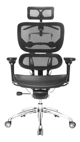 Imagen 2 de 5 de Silla De Oficina Premium Juan De Acosta Base Cromo Lujo