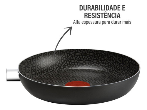 Frigideira Rochedo Robusta Grafite 26cm