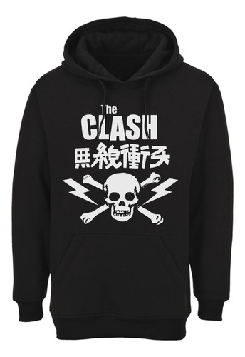 Poleron The Clash Skull Logo Japones Punk Abominatron