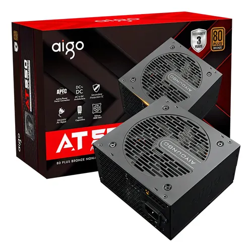Fonte Aigo Darkflash AT550 550W 80 Plus Bronze PFC Ativo Bivolt