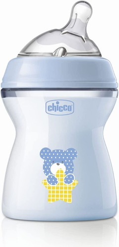 Biberón Chicco 250ml Azul Natural Feeling 2 Meses Niño