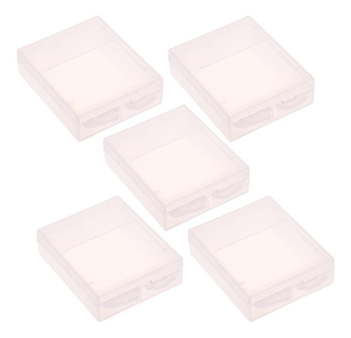 Pack Of 5 Clear Color Plastic Protective Storage Case