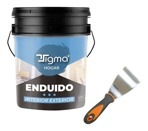 Enduido Interior 25 Kg + Espatula Pintor Metalica Chapa