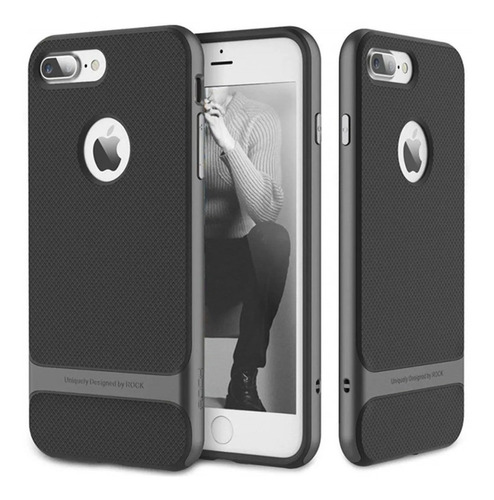 Case Protector Rock Royce Para iPhone 8 Plus Borde Plomo