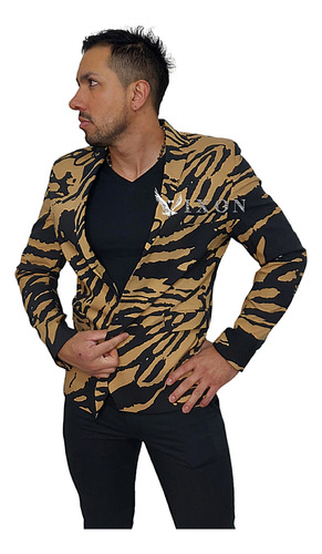 Saco Sport Elegante Elastizado Blazer Estampado Único