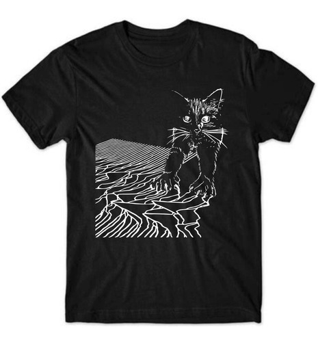 Cat Of Unknown Pleasures - Camisa 100% Algodão