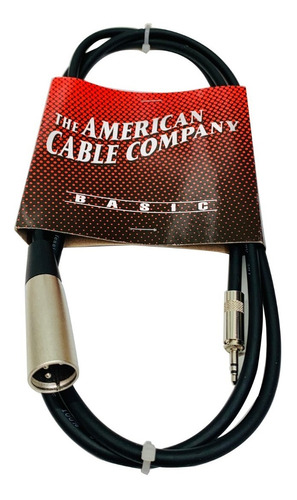 Cable Xlr Macho A Plug 3.5 Trs 1.8mt 6 Pies American Cable