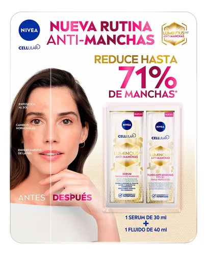 comprar Rutina Anti Manchas Nivea Cellular Luminous Serum 