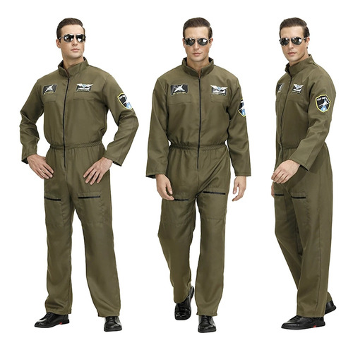 -top Gun: Mono Uniforme De Cosplay De Piloto De La Fuerza Aé