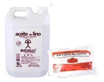 Comprar Aceite De Lino Para Maderas Doble Cocido 5 L + Estopa Lustre