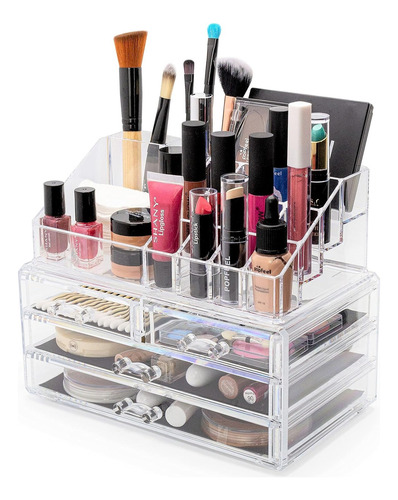 Organizador Maquillaje Acrilico Caja Organizadora 4cajones