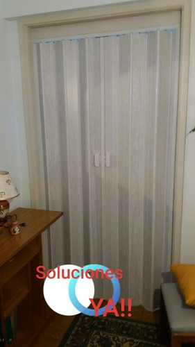 Imagen 3 de 9 de Puerta Plegable Rústico 3d Vista Y Tacto 1x2.1 Madera Piedra