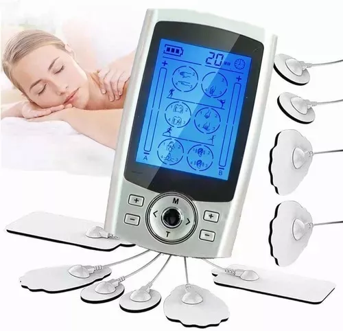 Stimease TENS - Estimulador muscular de la unidad, 24 modos de doble canal  recargable TENS EMS máquina para terapia de alivio del dolor con 20