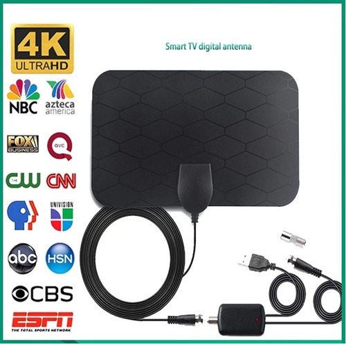 Imagem 4 de 6 de Antena Digital Interna 4k Full Hd Digital Slim Antena Tv
