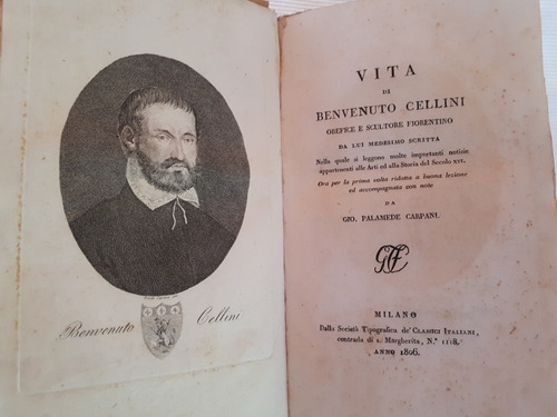 Opere Di Benvenuto Cellini 3 Vol Vita De Benvenuto Cel 1806