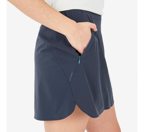 Faldashort De Senderismo Montaña Mh500 Mujer Gris Quechua