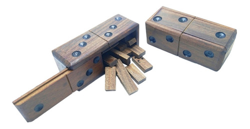 Juego De Mesa Domino En Madera Labrada Regalos 2+1 De Regalo