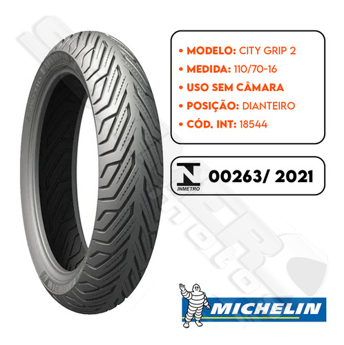 Par Pneu Citycom 300 110-70-16 + 130-70-16 Michelin